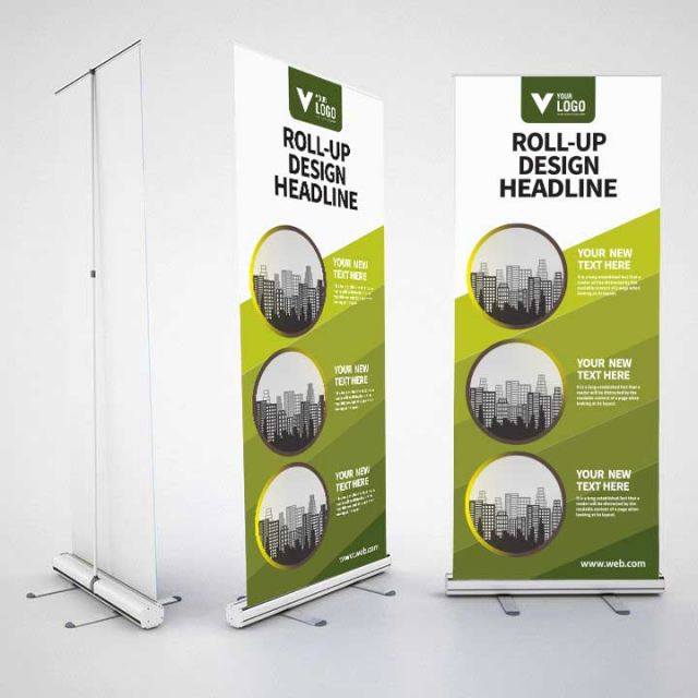 Retractable - Roll Up Banner Stand 33x79
