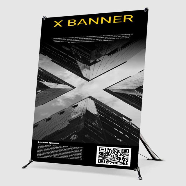 X Banner Stand 48x72| Light and portable banner display for indoor use | Bannerstore.com