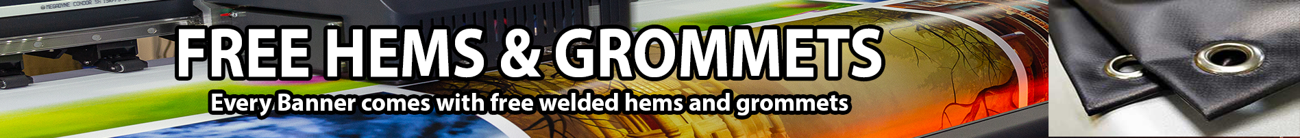 Custom Banner Options - Hems - Grommets - Pole Pockets - Wind Slits